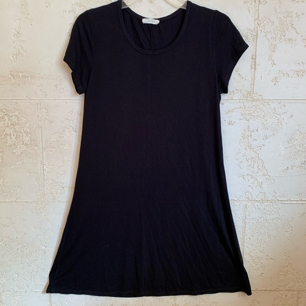 Black Short Dress Casual Short Sleeve size Large